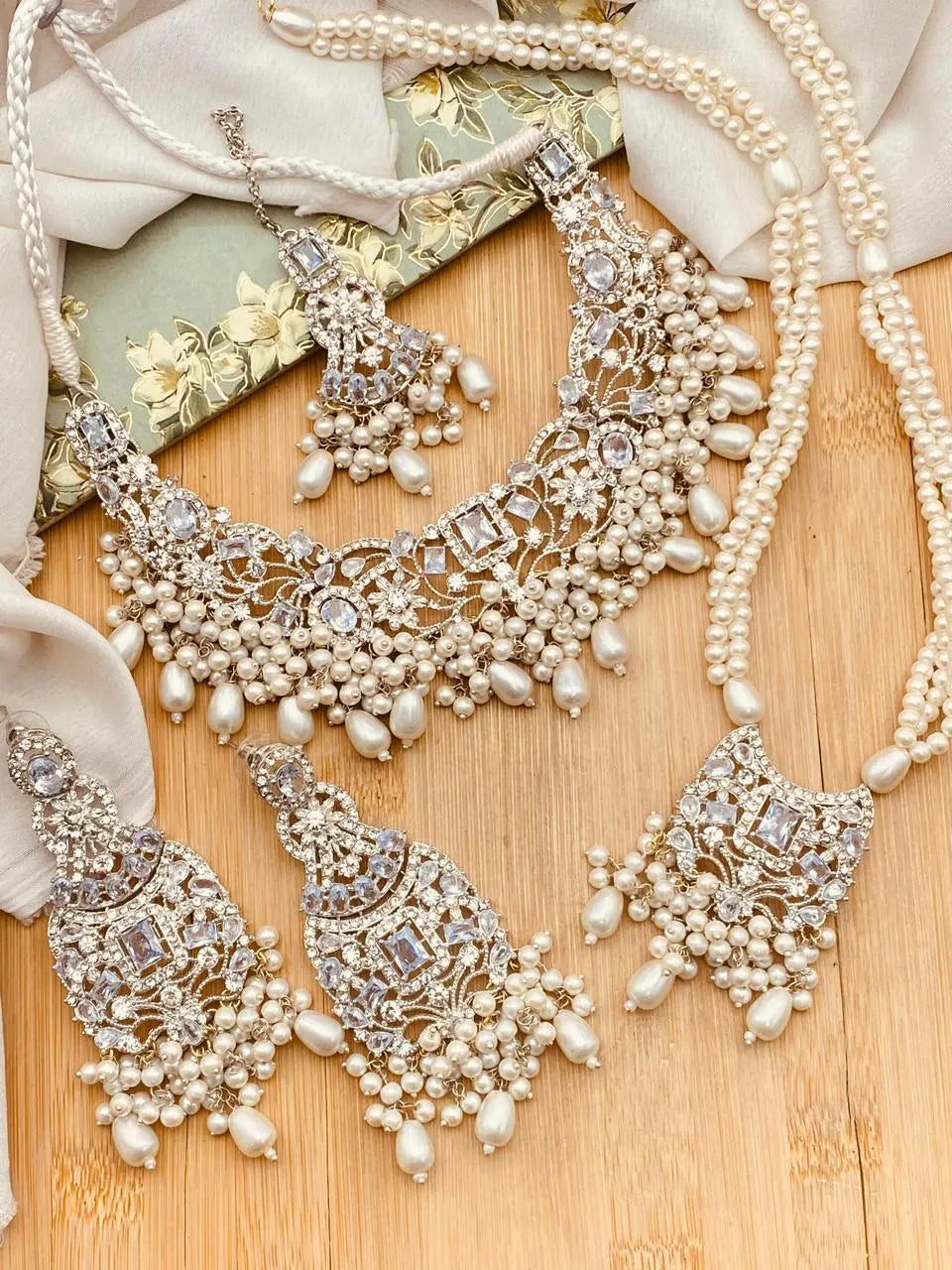 Warda Zirconia Double Bridal set