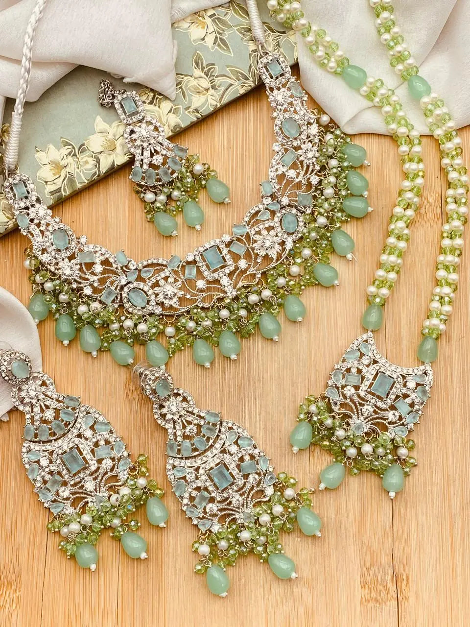 Warda Zirconia Double Bridal set