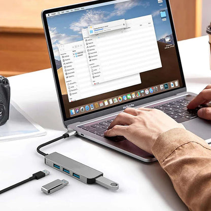 4 Ports USB 3.0 Adapter USB3.0 HUB 3 0 5Gbps High Speed Multi USB-C Splitter