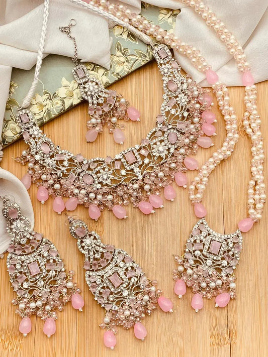 Warda Zirconia Double Bridal set